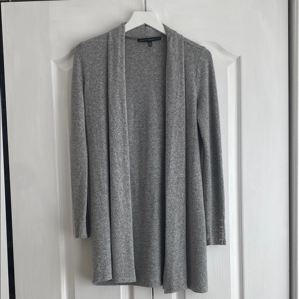 WHBM Gray Open Front Women's Sweater